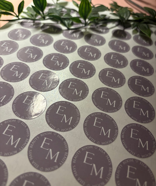 Custom Branded Gloss Stickers – Any Size | Premium Glossy