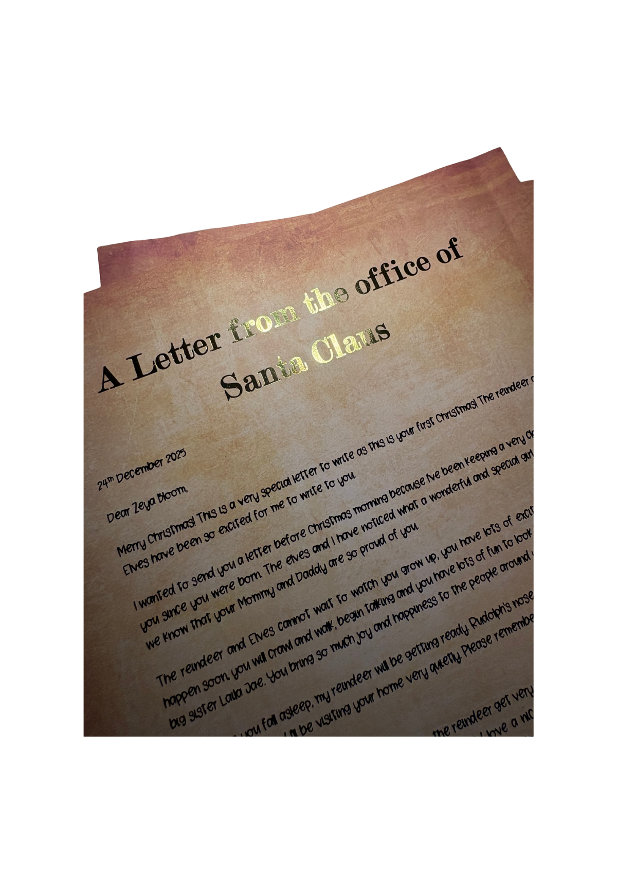 Personalised Letter from Santa Claus for Children